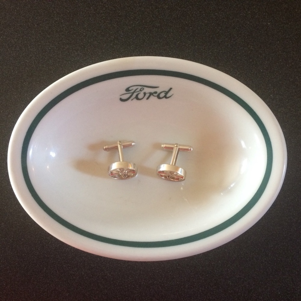 Mustang Bullitt Wheel Cuff Links Sterling Silver🎁🎁🎁🎁🎄🌲🎄🌲🎅🎅🎅